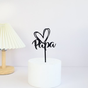 Décorations de gâteau en acrylique « Black Gold Love Papa » pour la fête des pères, décoration de <span class=keywords><strong>dessert</strong></span> DIY, fournitures pour anniversaire - Product Image 6