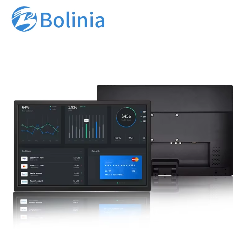 18.5 Inch Industrial Display HD-MI USB Resistive Touch Wide Screen Plastic TFT VESA Wall Mounted Industrial Monitor