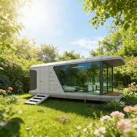 Maison conteneur capsule spatiale au design moderne pour hôtels et immeubles de bureaux