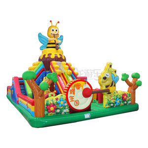 הכי פופולרי לילדים משחקים בחוץ מתנפחים תינוק טרמפולינה עם שקופיות עבור פארק שעשועים - Product Image 6