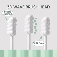 Nouveau-né brosse à dents à poils doux infantile bébé 0-3 ans langue lavage gaze coton bâton