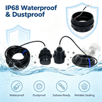 Transducteur de communication acoustique sous-marine Ultrans IP68 35kHz 96bps, taux de données, profondeur 50m, matériau ABS, sonde à ondes de surface pour