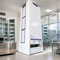 Module de levage vertical aérospatial pour le stockage de fixations de précision et de composants de structure aéronautique dans les zones d'assemblage propres et les hangars