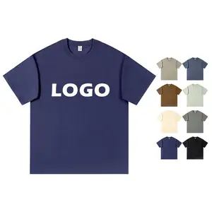 manufacturer custom t shirt 100%cotton plus size 210gsm plain men's t-shirts with printing logo