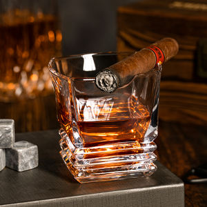 Toptan sıcak satış özel kristal viski puro gözlük eski moda viski bardağı seti 2 hediye kutusu viski taşı seti - Product Image 4