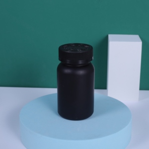 Bouteille en HDPE blanche de qualité alimentaire 100 ml de qualité pharmaceutique avec personnalisation possible pour pilules, compléments alimentaires, capsules, médicaments - Product Image 4