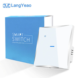 LangYeao 1 2 3 4 Gang moderno Tuya WiFi interruttore della luce neutro filo di vetro retroilluminato pannello di vetro per automazione domestica intelligente - Product Image 1