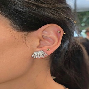 Best Quality Moissanite Engagement Earrings For Women Designed For Engagement Ceremonies Wedding Functions Available For Sale - Product Image 1