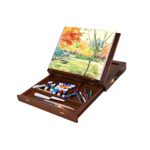 Chevalet en bois pour artiste, boîte à outils de peinture d'artiste, qualité OEM - Product Image 1