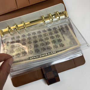 Custom personalizzato flessibile e trasparente con doppia tasca sigillata raccoglitore di risparmio porta banconote da un dollaro busta trasparente - Product Image 6