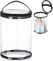 Trousse de Toilette et Maquillage Transparente en PVC à Fermeture Éclair, Anti-éclaboussures, Format M, Style Simple, Idéale pour les Voyages – Nouveauté Transfrontalière Très Demandée