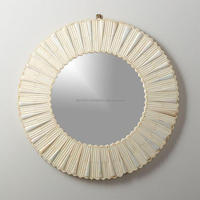Antique élégant européen 1 Pc MDF planche meubles qualité os incrustation miroir extensible pour la maison Bar salon décor inde
