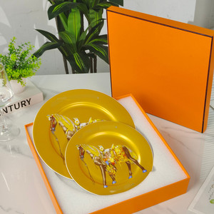 Forme ronde en céramique personnalisée peinte à la main Style chinois vaisselle en céramique vaisselle pendaison de crémaillère nouvel ensemble de vaisselle en os - Product Image 4