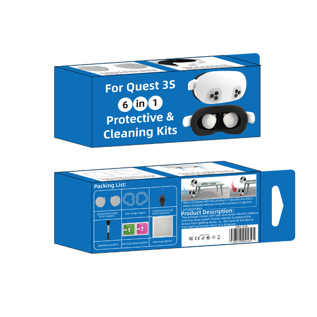 Newly Released Protective & Cleaning Kits Accessory Set for Meta for Quest 3S Shell Case Included