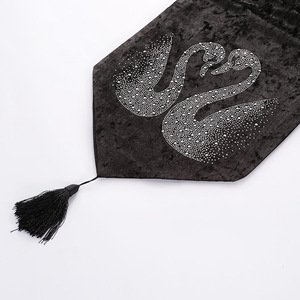 Decorative <strong>Placemat</strong> <strong>Set</strong> Luxury Christmas Wedding Home Velvet <strong>Table</strong> <strong>Runner</strong> - Product Image 3
