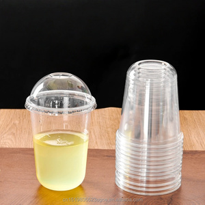 Copos Plásticos Transparentes Descartáveis de 20oz PET com Logo Personalizado, Copos para Bebidas Frias com Tampas Planas - Product Image 3