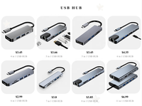 Nouveau Hub USB-C RJ45 OEM 2024 avec USB 3.1, VGA 4K, Charge PD et Câble Lightning pour Ordinateur, Téléphone et PC (Inde)