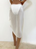Pareo de Playa de Gasa Transparente, Falda Envolvente, Cubierta para Traje de Baño, Venta Caliente de Fábrica