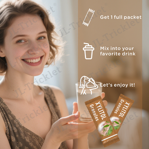 Julong Sacs personnalisés en mylar avec zip-lock Petit sac d'emballage en plastique pour le <span class=keywords><strong>xylitol</strong></span> granulé en <span class=keywords><strong>bouleau</strong></span> Poudre d'édulcorant au <span class=keywords><strong>xylitol</strong></span> - Product Image 5