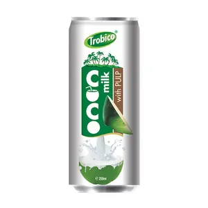 Natural Leite de Coco com Polpa do Vietnã em 330ml Pode Melhor Bebida Alta Qualidade Baixo MOQ