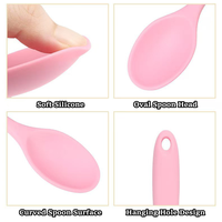 Cuillère de service en silicone de qualité alimentaire résistante à la chaleur, outil de mélange de couleurs pour salade, sans BPA, moulée monobloc, facile à nettoyer