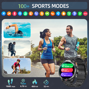 KT88 Outdoor Smart Watch 1.7 Inch IPS Fitness Tracker <b>Waterproof</b> Health Analysis Call Reminder for Android - Product Image 2