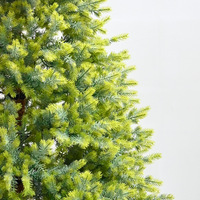 Arbre de Noël artificiel en gros, sapin bicolore vert, support métallique, taille et forme personnalisées, OEM ODM, arbre de Noël vert bicolore