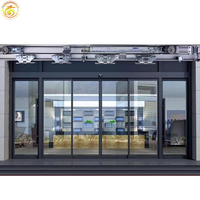 Système de porte d'entrée durable et résistant aux intempéries pour supermarché, restaurant