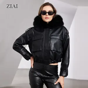 Bomber jacke Aviator Real Shear ling Bomber Schaffell Lederjacke