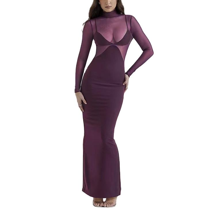 Vestidos Largos Transparentes Ropa Elegante y Sexy para Mujer