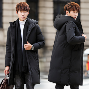 Chaqueta larga de los hombres Sección Juventud Slim pato blanco abajo engrosamiento con capucha de invierno de los hombres venta al por mayor - Product Image 6