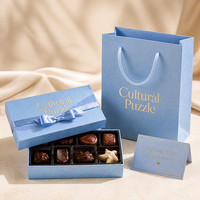 Boîte cadeau en chocolat personnalisée en gros, boîte d'emballage en chocolat avec couvercle et base, avec nœud, logo personnalisé