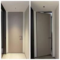 Moderne Simple Invisible Encastré Sans Cadre Porte en Bois Plafond Hauteur Porte Chambre Cachée Porte Intérieure
