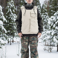 Leduo Homme 2025 Hiver Nouvelle Arrivée: Gilet Imperméable Multi-Poches Fonctionnel Extérieur avec Détails Inspirés de la Veste