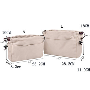 Oferta Relámpago: Bolsa de Lona Blanca con Diseño de Múltiples Bolsillos y Cordón para Cosméticos, Ideal para Promociones - Product Image 3