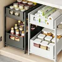 Étagère de rangement coulissante pour évier, étagère sous évier pour cuisine et salle de bain, étagères de rangement pour comptoir domestique