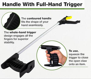 Alat pengambil pegangan karet untuk orang tua, alat penangkap sampah - Product Image 4