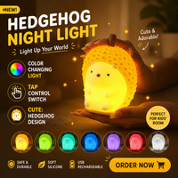 Lampe de chevet LED tactile en silicone personnalisable, petite et mignonne, pour chambre, avec port USB, vente en gros