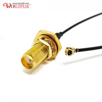 Câble coaxial étanche RF Jumper 1.13/ 1.37mm SMA joint de cloison femelle IP67 vers câble coaxial d'antenne Wi-Fi UFL MHF