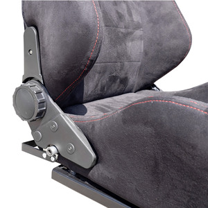 Paire de sièges - Paire de sièges de voiture de sport, tissu noir, universels avec kit Simoni Racing Sled - Product Image 5