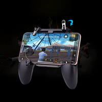 W11 nouveau modèle 4 doigts quatre tireur de feu gratuit déclencheur Clicker W-11 Joystick contrôleur de poignée de jeu Mobile pour Pubg