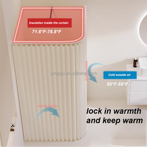 Ensemble <span class=keywords><strong>de</strong></span> <span class=keywords><strong>rideau</strong></span> <span class=keywords><strong>de</strong></span> <span class=keywords><strong>douche</strong></span> <span class=keywords><strong>de</strong></span> salle <span class=keywords><strong>de</strong></span> bain en tissu <span class=keywords><strong>de</strong></span> cloison pliante <span class=keywords><strong>incurvée</strong></span> haut <span class=keywords><strong>de</strong></span> gamme étanche et en polyester - Product Image 5