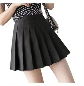 Brown Skirt Ladies 2024 Summer Clothes Women's High Waist Harajuku Korean Style Black Mini Pleated Skirt For School Girl Uniform