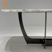 Meubles de salle à manger au design moderne populaire Table à manger en marbre naturel