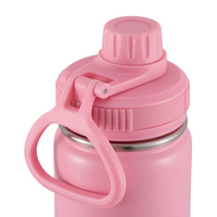 Bouteille d'eau noire en acier inoxydable à double paroi sans BPA de 12 oz 18 oz 22 oz 25 oz 32 oz 40 oz avec plusieurs couvercles