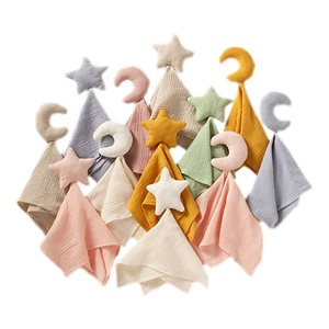 Custom Moon Star cotone biologico mussola per bambini piumino giocattolo morbido per dormire coperta di sicurezza per neonato - Product Image 5