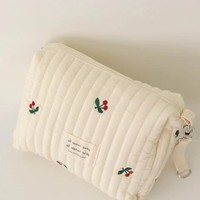 Nouvelle sacoche à langer portable pour poussette, brodée ours mignon, avec fermeture éclair, idéale pour le printemps et les voyages
