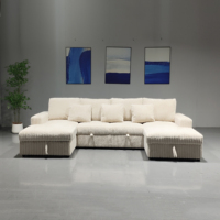 Sofá Cama Plegable de Lujo Moderno con Tela de Pana de Alta Calidad, Sofá Cama Extraíble para Interiores, Sofás para Sala de Estar
