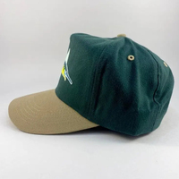 2 tonos verde caqui 100% algodón Retro Pez espada pesca sombrero sin estructura Snapback gorra Vintage pez parche para deporte al aire libre verano