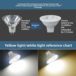 Ampoule LED basse tension <span class=keywords><strong>PHILIPS</strong></span> 12V MR16 pour projecteur paysager, insert à broches bulles 5CM, lumière blanche/jaune - Product Image 5